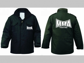 MMA Fighting Zimná bunda M-65 čierna, čiastočne nepremokavá, zateplená odnímateľnou štepovanou podšívkou-Thermo Liner pripevnenou gombíkmi 